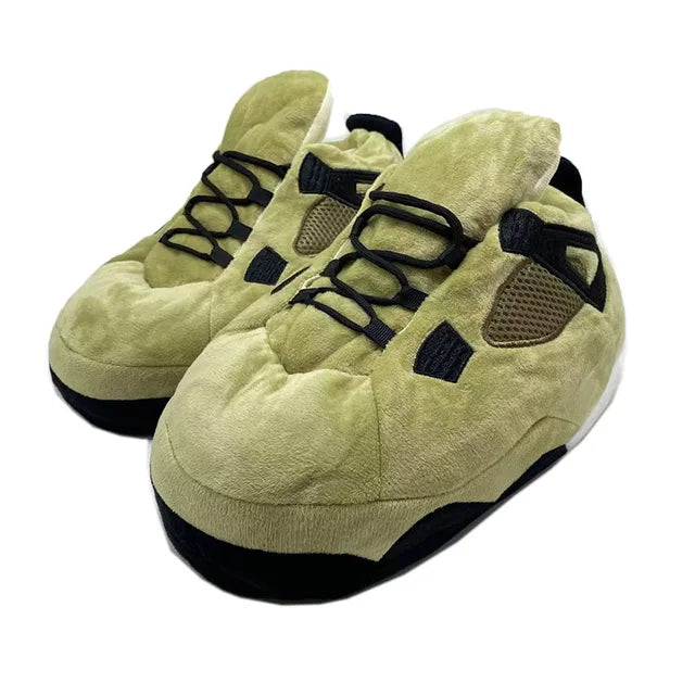 Chinelos domésticos quentes para homens e mulheres, tamanho único para a maioria dos tênis, sapatos de algodão internos, sliders do assoalho do quarto, unisex, feminino, inverno