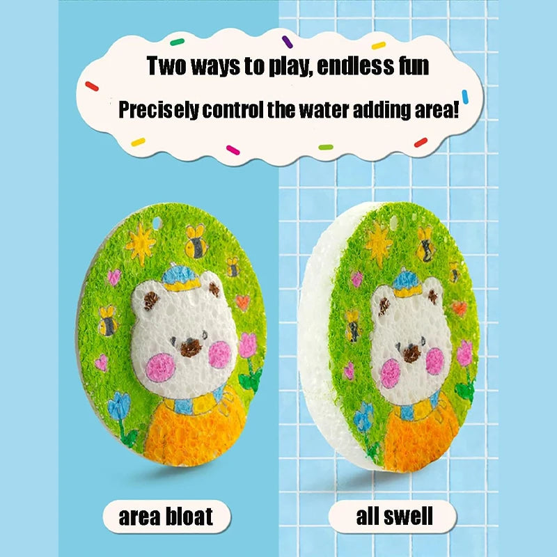 Magic Puffy Paint, 3D Drawing Magic Canvas Sponge, Texture Painting Kit, DIY Bubble Drawing Pens Art Supplies Crafts For Kids