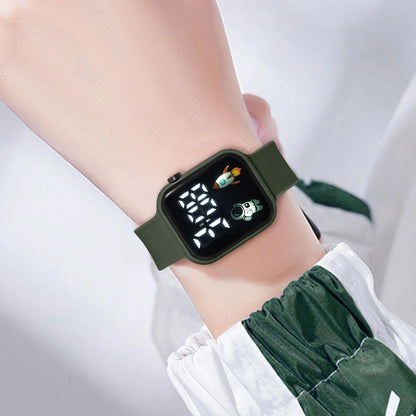 New Student Smart Watch Men's and Women's Astronaut Rocket Touch Screen Sports Electronic Watch Children's Festival Gift