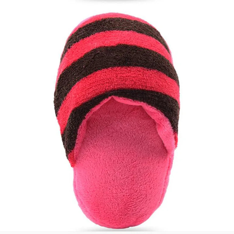 Juguetes para mascotas, chirriadores de peluche con forma de pantuflas, juguetes masticables con sonido para cachorros, juguetes para perros y gatos, productos divertidos para perros, juguetes de entrenamiento al aire libre. 
