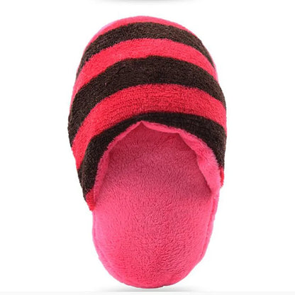 Juguetes para mascotas, chirriadores de peluche con forma de pantuflas, juguetes masticables con sonido para cachorros, juguetes para perros y gatos, productos divertidos para perros, juguetes de entrenamiento al aire libre. 