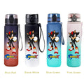 650ML Sonic Hedgehog Sport Water Bottle Large Capacity Cartoon Portable Plastic Water Bottle Drinking Cup Student Birthday Gifts