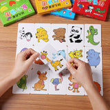 32-Piece Montessori Educational Toddler Matching Cards Learning Games for Kids, Toys for Kids 2 to 4 Years Old, Cartoon Puzzle for Babies