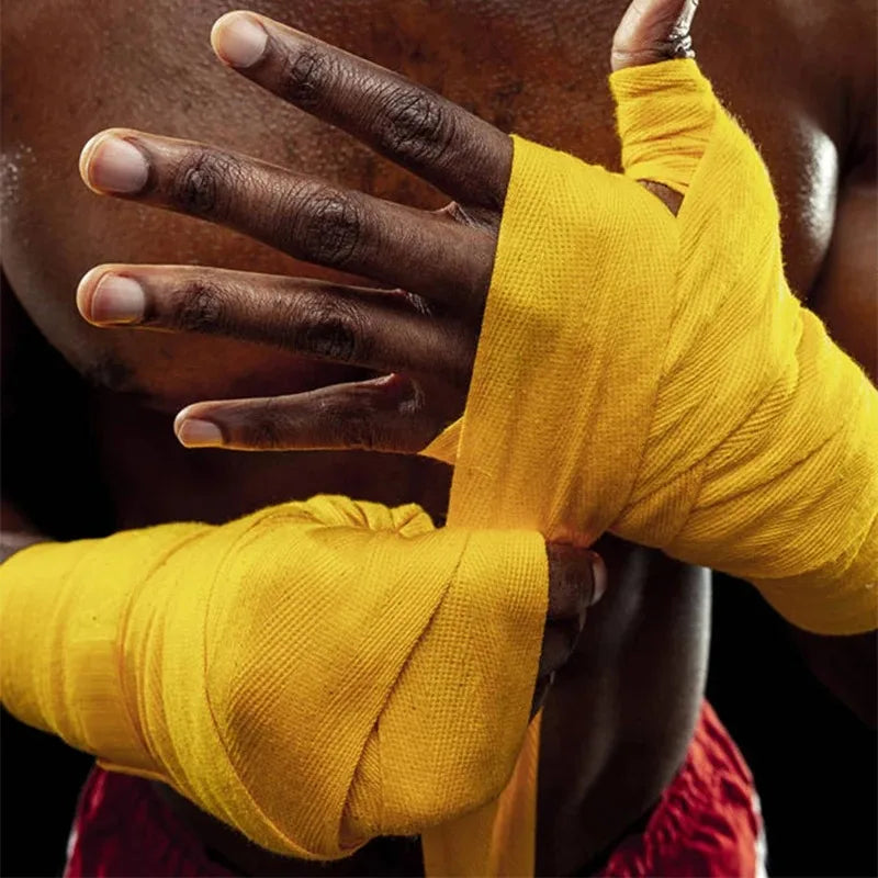 2PCS 1.5/2/3/5M Cotton Boxing Bandage Sports Strap Sanda Kick Boxing MMA Hand Gloves Protector Belt Boxing Sports Wraps Bandage