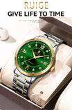 RUIGE Fashion Men's Watch Roman Scale Minimalist Men's Famous Watch Night Glow Waterproof Trendy Watch