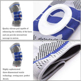 Silicone Padded Knee Pads Supports Brace Basketball Fitness Meniscus Patella Protection Kneepads Sports Safety Knee Sleeves