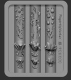 1Pc Chain Ice Flower Fox Spoon Fork Dragon Snake Butterfly 3D Acrylic Mold Nail Art Decorations  DIY Design Silicone Nails Mold