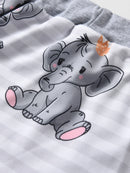 Newborn Baby Boy Baby Elephant Clothes Set Long Sleeve Romper Bodysuit Top and Pants with Hat Spring Autumn Cute Outfit for Boys