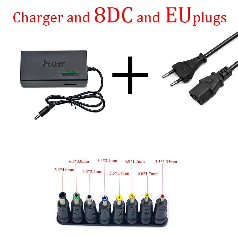 96W Universal PortableAC Laptop Power Adapter 12V 15V 16V 18V 19V 4.5A 20V 24V Charger For Dell Toshiba Hp Asus Acer Sony Lenovo