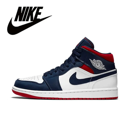 Nike Men's Shoes Air Jordan 1 High AJ1 White Black High Top Retro Basketball Shoes