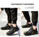 Men Rotating Button Safety Shoes Steel Toe Work Sneakers Indestructible Shoes Puncture-Proof Work Boots Air Cushion Safety Shoes