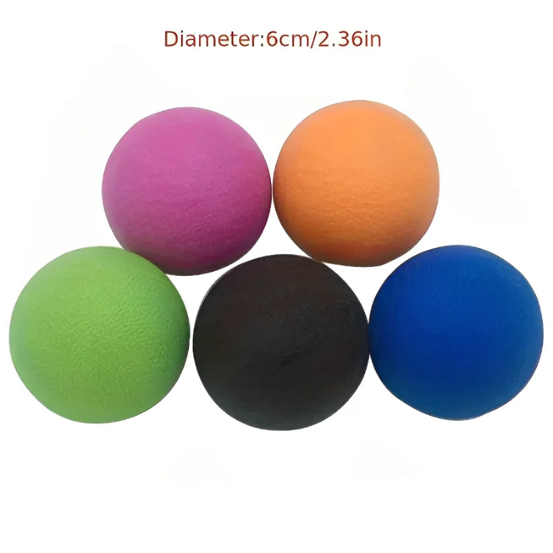 Pelota de fascia de TPE de 6 cm para relajación muscular profunda, ejercicio, fitness, yoga, masaje, puntos gatillo, alivio del dolor y el estrés. 