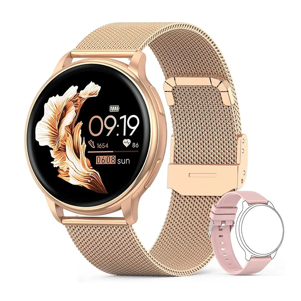 MEVADEN 1.32 inch Female Fashion Smart Watch Bluetooth Call Women Sport Fitness Tracker Health Monitor Smartwatch for Ladies Y22