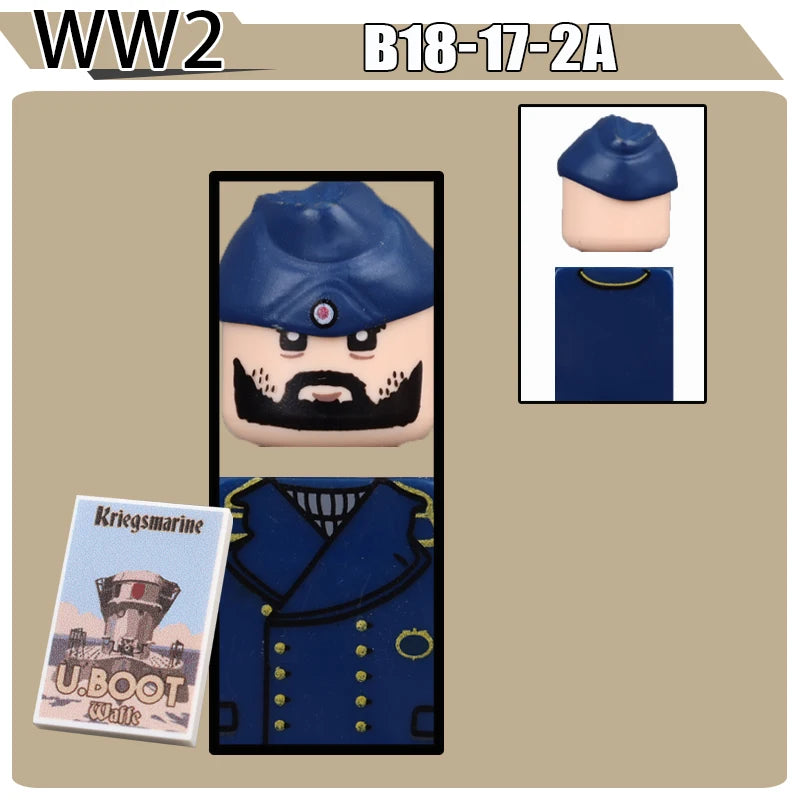 WW2 Military Soldier Figures Building Blocks Soviet British Army German Camouflage Warrior Infantry Accessories Bricks Toys Gift