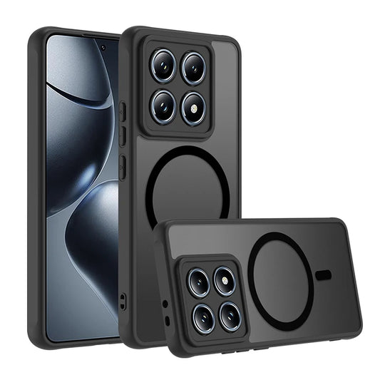 Case for Xiaomi 15T 14T Pro Poco F6 Pro New Matte Transparent Magnetic Wireless Charge Shockproof Funda For Magsafe Cover