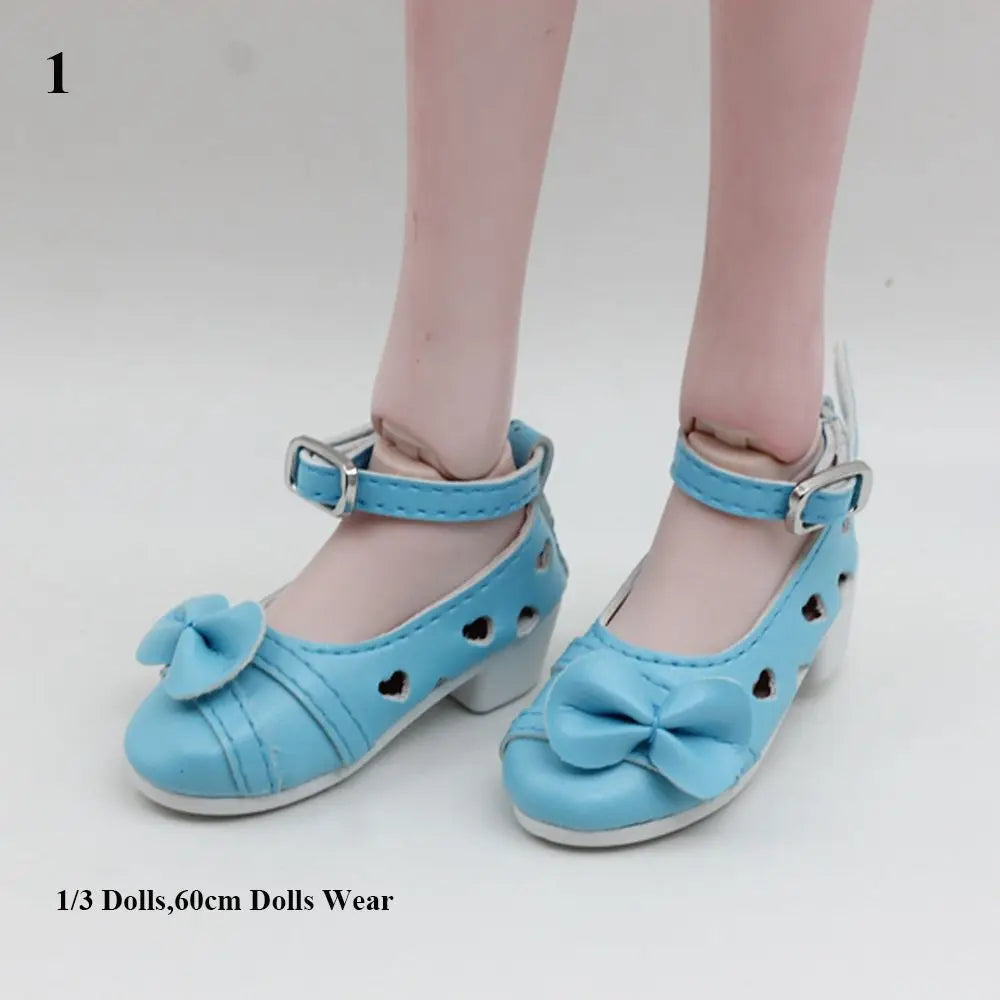 1Pair 1/3 1/6 Doll Shoes Fashion Female Doll Boots Plastic Doll Multistyles Long Knees Boots Fit Foot Length 2cm Dolls Shoes