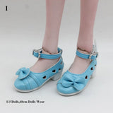 1Pair 1/3 1/6 Doll Shoes Fashion Female Doll Boots Plastic Doll Multistyles Long Knees Boots Fit Foot Length 2cm Dolls Shoes
