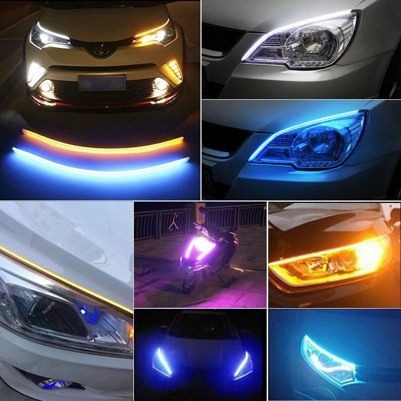 ultrathin Led light bar turning signal lamp Headlight Auxiliary light Daytime Running Light motorcycle taillight Decorative lamp