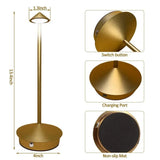 Rechargeable Table Lamp Creative Dining Touch LED Hotel Bar Coffee Pina Pro Table Lamp Decorative Desk Lamp