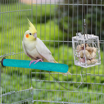 Barra para afilar picos y garras de pájaro, palo de pie, estación para loros, suministros para pájaros, soporte para afilar garras de loro, accesorios para jaulas