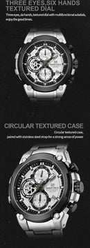 NAVIFORCE Original Watch for man 2025 New Stainless Steel Waterproof Chronograph Classic Quartz Wristwatch Brand Men Watch Gifts