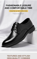 3/6/8 CM Elevator Shoes Men Dress Shoes Black Soft Leather Men Heighten Formal Shoes Casual Business Men Oxfords Suit Shoes