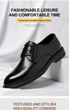 3/6/8 CM Elevator Shoes Men Dress Shoes Black Soft Leather Men Heightening Formal Shoes Casual Business Men Oxfords Suit Shoes