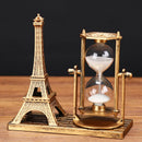 Creative Retro Iron Tower Hourglass Office Desktop Decoration Ornament Furniture Placement and Decoration for Home Decorations