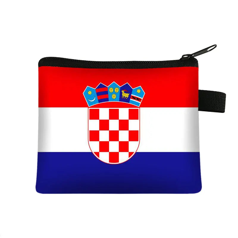 National Flag Print Coin Purses Algeria Spain Haiti Israel Women Wallet Saudi Arabia Men Purse Small Handbag Money Coin Bags