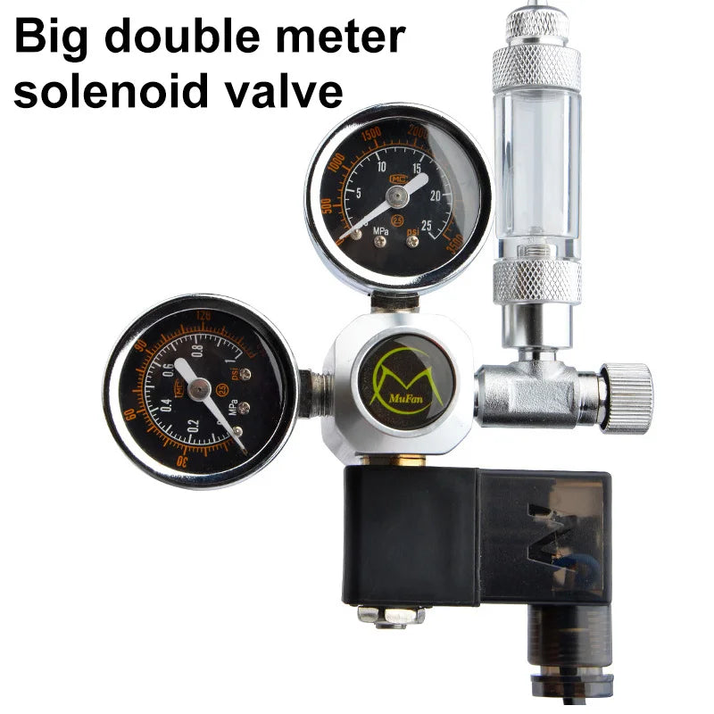 DIY Aquarium CO2 Regulator Magnetic Solenoid Kit Check Valve Fish Tank Accessories CO2 Control System Reactor Generator Set