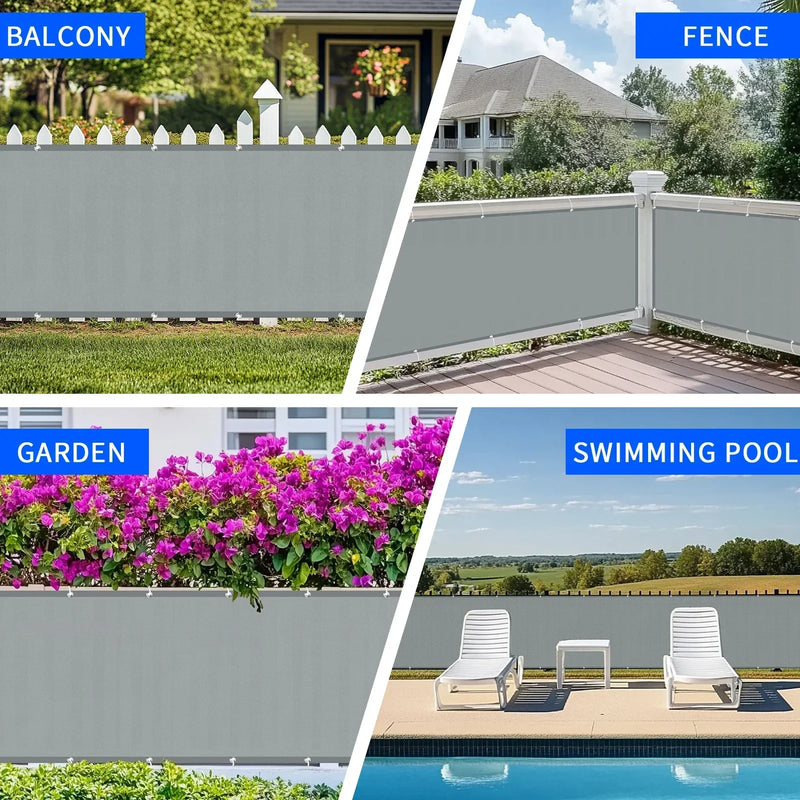 Waterproof Privacy Fence Screen Fence Covering Privacy with Grommets UV Protection Fencing Shade Cover for Outdoor Yard Backyard