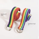 7-color Rainbow D-clip Women Ultra-long Casual Versatile Summer Waist Belt Fashionable Commuting Style Iron Buckle