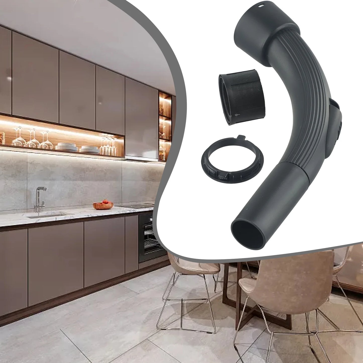 Piezas de aspiradora, mango de manguera, repuesto de varilla doblada, accesorios ABS, extremo de manguera doblado para Hoover de 32 mm