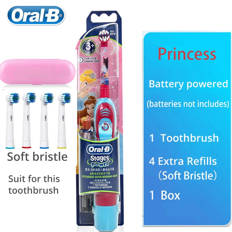 Oral B Electric Toothbrush for Kids Rotation Clean Teeth for Kids 3+ Soft Bristle for Child Waterproof Toothbrush