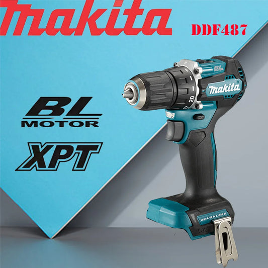 Makita DDF487 18V LXT Cordless Brushless Driver Drill Compact Big Torque Lithium Battery Electric Screwdriver Power Tool