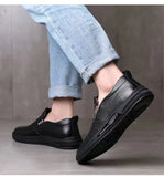Casual Leather Shoes Men Loafers Trend Brand Business Shoes Autumn Slip-on Flat Men's Sneakers Comfortable Moccasins Zapatos Hombre