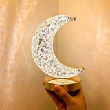 3D Crystal Touch Control LED Night Light for Kids Bedroom - USB Rechargeable Color Changing Square Star Moon Shapes Lamp