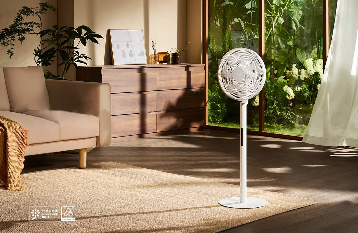 XIAOMI MIJIA DC Inverter Floor Fan Pro,Ultra-Thin Retractable,With Storage Box,Smart Standing Electric Fan,100 Air Flow Settings