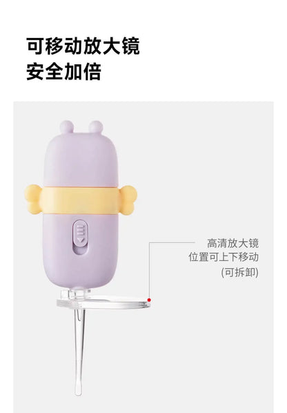 LUSN Cartoon Baby Ear Cleaner Earwax Removal Tool Flashlight Earpick Ear Cleaning Luminous Ear Curette Light Spoon For Children