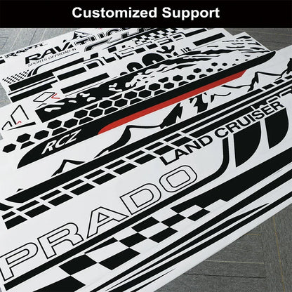 2pcs Car Long Side Stripes Stickers DIY Auto Vinyl Film Decals For FIAT Punto DIY Automobiles Decoration Car Tuning Accessories