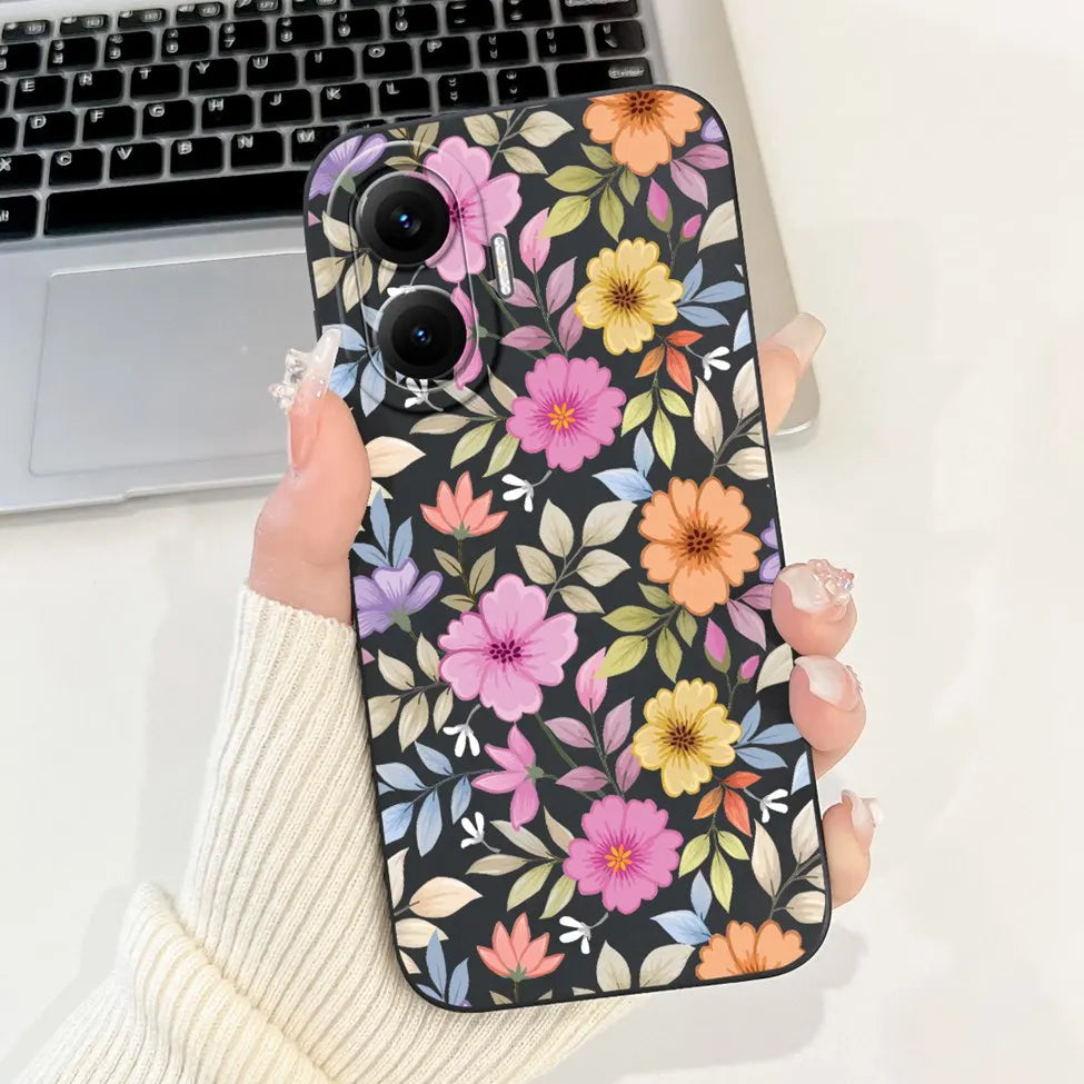 For Xiaomi Poco F7 Phone Cover For Redmi Turbo 4 Pro 5G Case Silicone Cute Cartoon Fashion Luxury Love Shockproof Bumper Funda