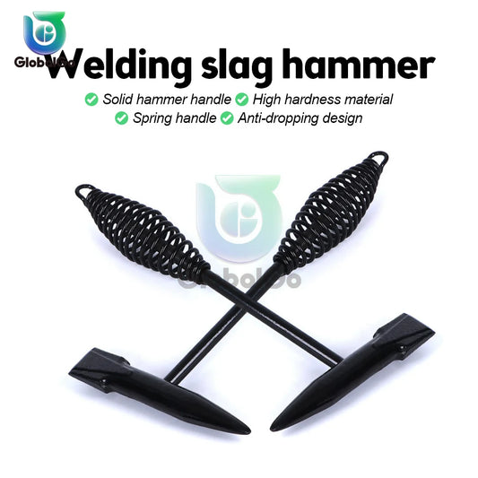 High Carbon Steel Solid Hammer Handle Derusting Welding Slag Hammer Spring Handle Welder Hammer for Removing Welding Slag