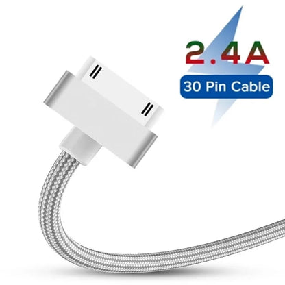 Cable USB de carga rápida para Apple iPhone 4, 4s, 3GS, 3G, iPad 1, 2, 3, iPod Nano Touch, adaptador de cargador original de 30 pines, cable de sincronización de datos