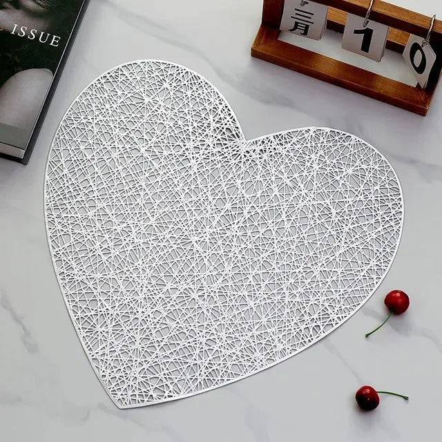 Placemats Set of 1/4Pc Light Luxury Placemat Table Mat Wide Application PVC Table Decor Round Protector Mat Heat Resistant Pad