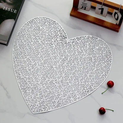 Placemats Set of 1/4Pc Light Luxury Placemat Table Mat Wide Application PVC Table Decor Round Protector Mat Heat Resistant Pad