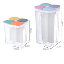 Kitchen Cereals Storage Box Plastic 4 grids Cereals Sealed Jar Food Container Moisture-proof Grain Tank Spaghetti Keep Fresh Box