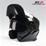 BLD Modular Motorcycle Full Face Helmet ECE Flip-up Double Anti-Fog Visor Purple Bird Sport Design In Stock Adult Men and Women