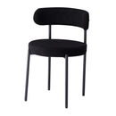 EGOONM 4Pcs Nordic Style Dining Chairs Upholstered Kitchen Chairs with Teddy Velvet Chair Home Desk Dining Room Kitchen Chairs