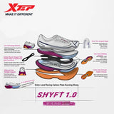 Xtep Shyft 1.0 Professional Running Shoes For Men 2025 Summer Marathon Shock Absorbing Carbon Plate Racing Shoes 875319110083