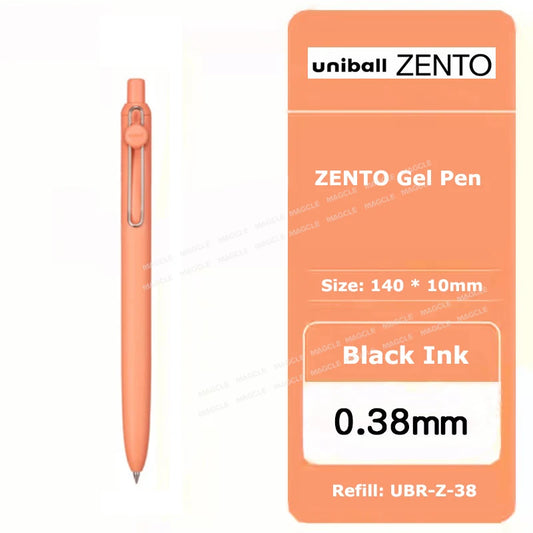 uniball ZENTO Standard 0.38/0.5mm Gel Pens, Water-Based Smooth Writing Rollerball Pens Fit for a variety of occasions Stationery